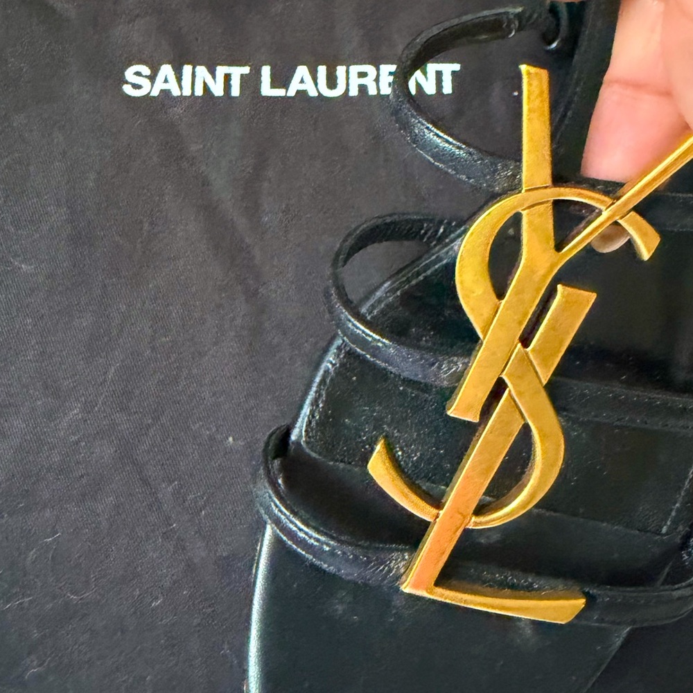 Authentic YSL Sandals. Used twice.  Dust bag included